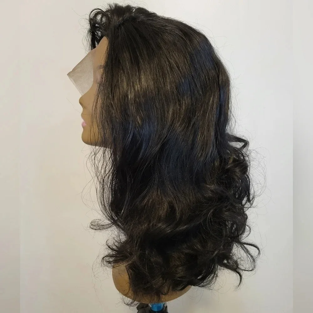 Fashion Shoulder Length Wig - Black